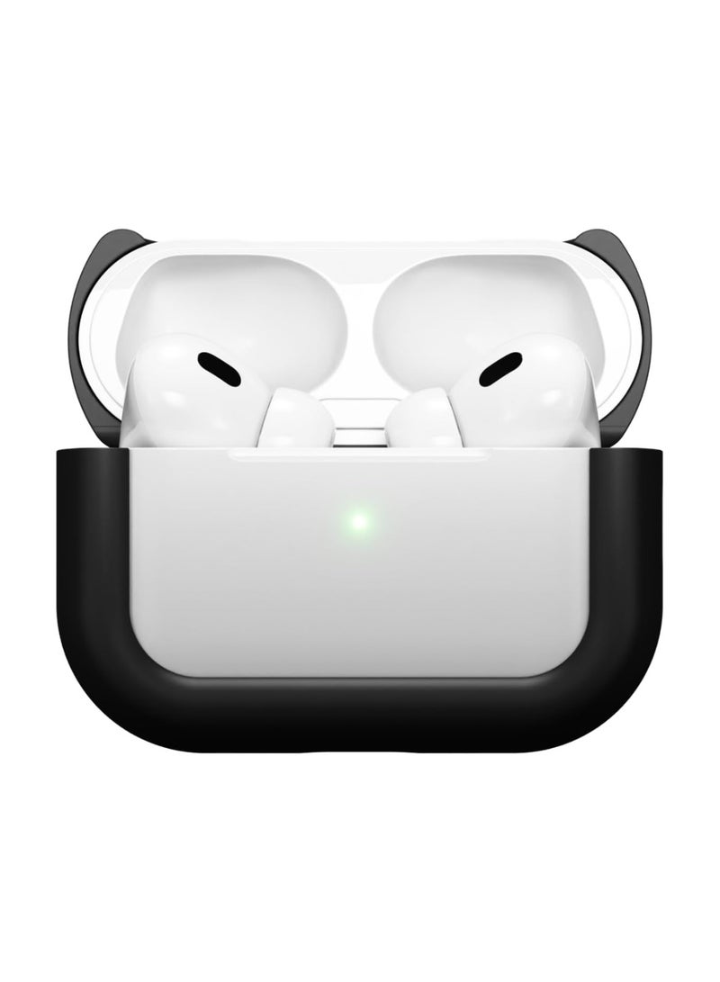 ARC Pulse Compatible with AirPods Pro Case (2024), Minimalist Protective Shock Absorption Aluminum Shells + Elastomer Inlays, Slide-On Fit Charging Case Cover - Matte Black - Image 1